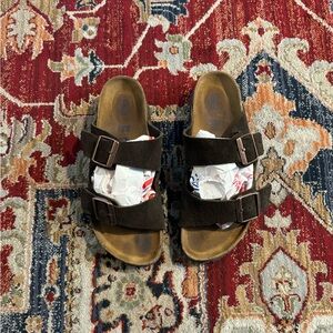 Birkenstock Dark Brown Suede Sandals